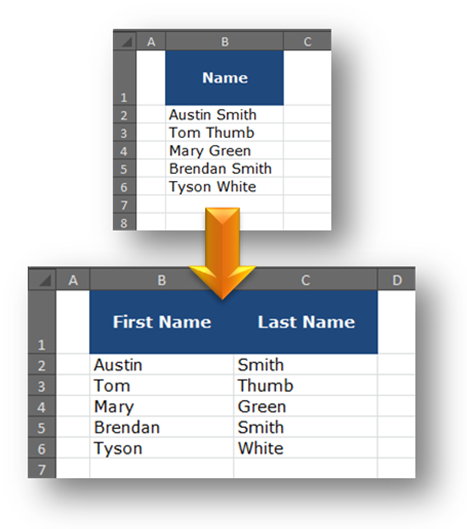 Split Text from One Cell into Columns