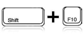 Computer Shortcut for the Right-click = Shift + F10 
