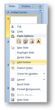 Right-Click to Add Section
