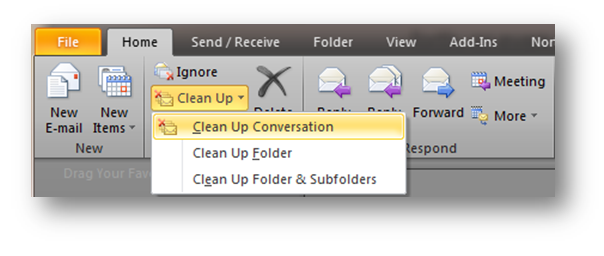Outlook Conversation Clean Up